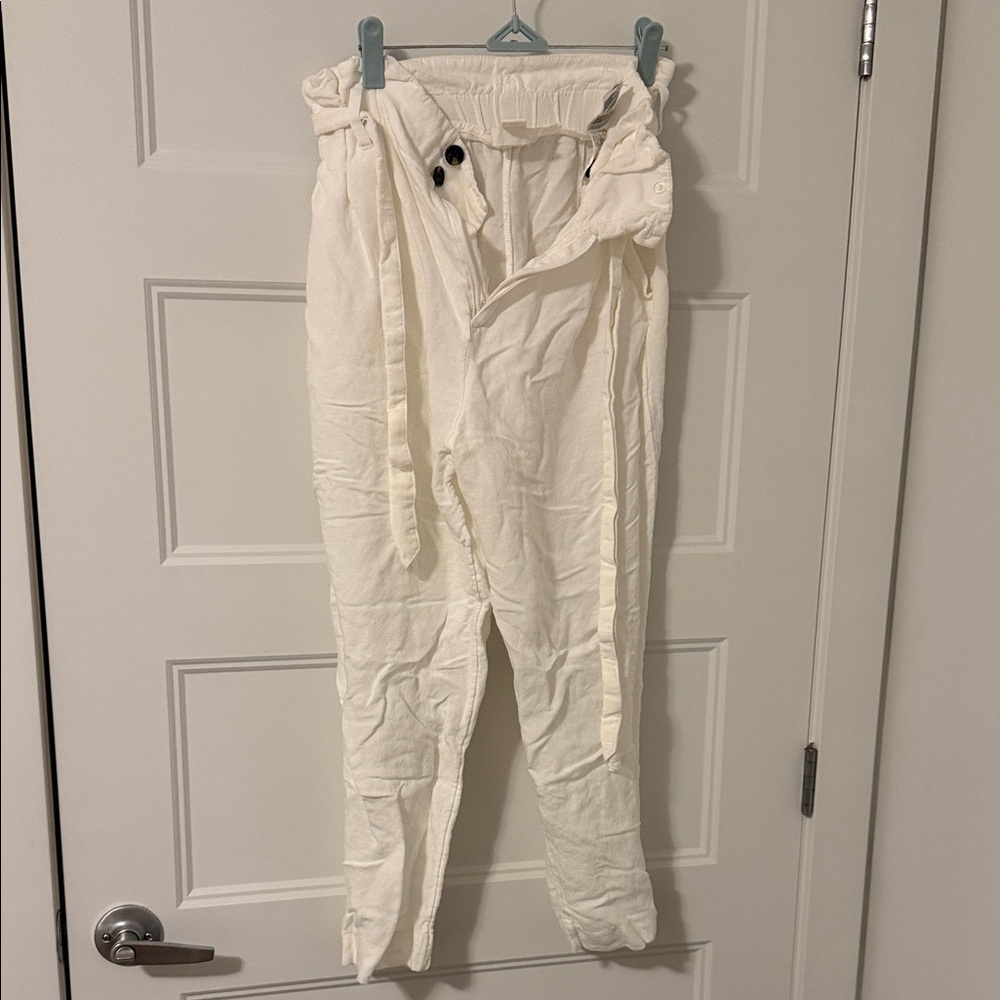 H&M Cream Linen Pants